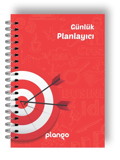 Kırmızı Hedef Günlük Planlayıcı Defter Daily Planner Ders Çalışma