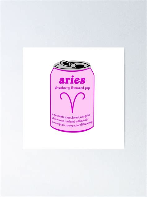 Aries Zodiac Sign Trendy Vsco Sticker Poster For Sale By Albsbubble