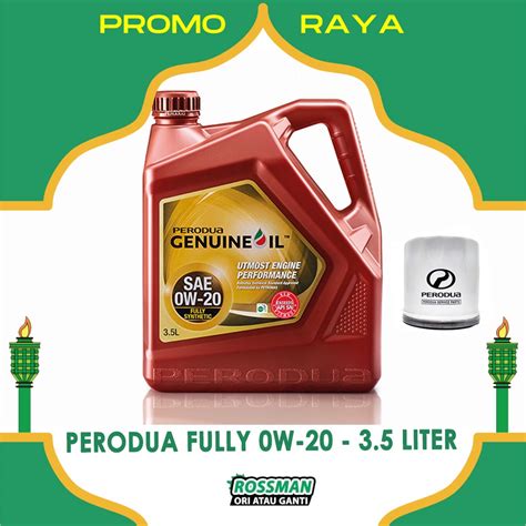 NEW ORIGINAL PERODUA FULLY SYNTHETIC 0W20 3 5L ENGINE OIL 0W 20 FOR