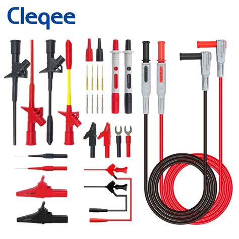 Cleqee Kit De Cables De Prueba Serie P Mult Metro Conector Banana