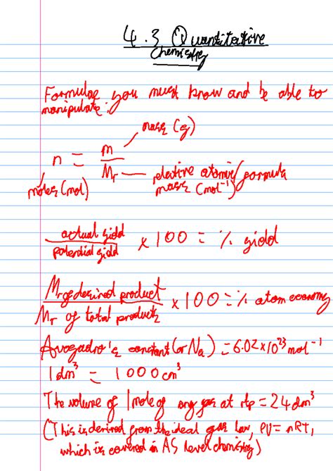 Quantitative Chem Studocu