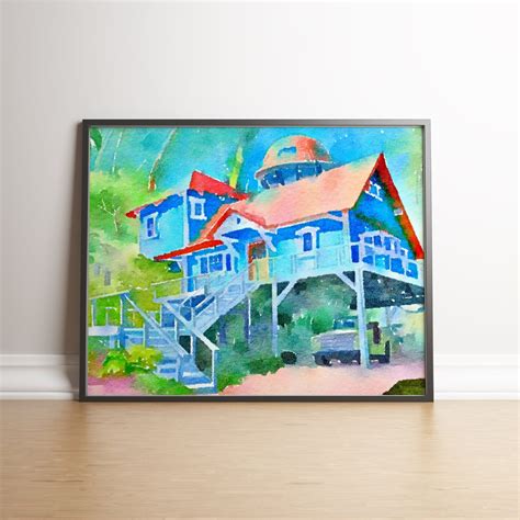 Lilo and Stitch House Watercolor Wall Print 8 X 10 Unframed - Etsy