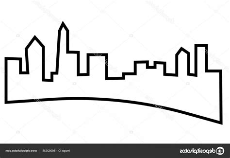 Charlotte Skyline Silhouette at GetDrawings | Free download