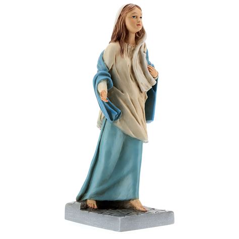 Mary of Nazareth statue, 30 cm painted resin | online sales on HOLYART.com