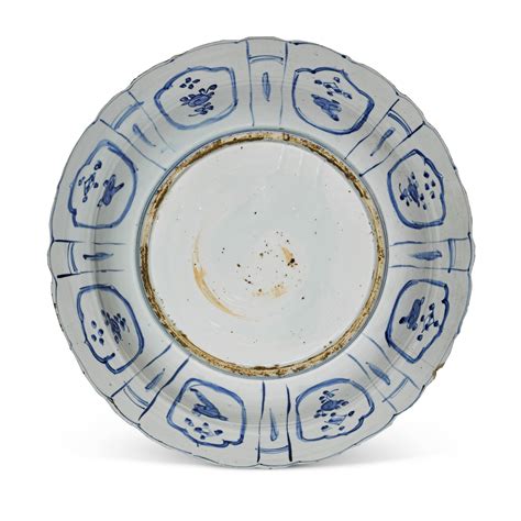 A blue and white Kraak charger Ming dynasty Wanli period 明萬曆