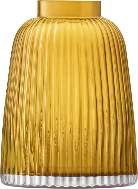 Lsa International Pleat Vase H26cm Amber 193 X 193 X 266 Cm