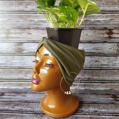 Melanin Plant Mama Planter Hand Painted Weighted Styrofoam Head