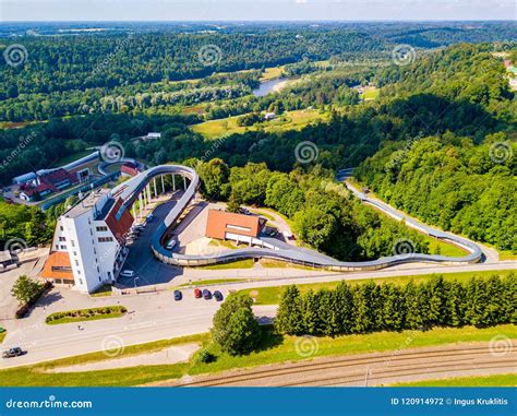 The Aerial View on the Sigulda Bobsleigh, Luge, and Skeleton Track ...