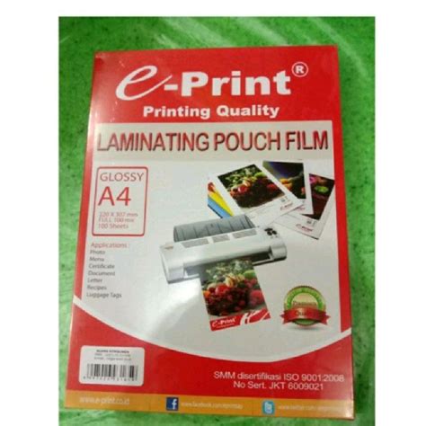 Jual Plastik Laminating Eprint A4 Per Pack Shopee Indonesia