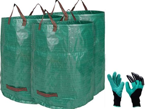 3 x 272L Sac de Jardin Sac de Déchets de Jardin en PP Solide