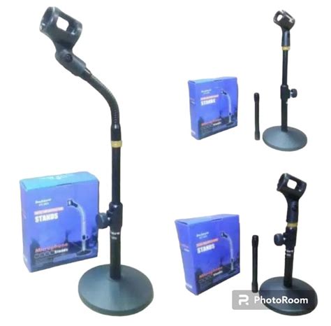 Betavo St Stand Mic Meja Mikropon Stand St Holder Mikrofon St