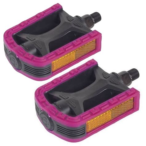 Pedal Nylon Rosca Fina 1 2 Bicolor Metalciclo Rosa Fucsia