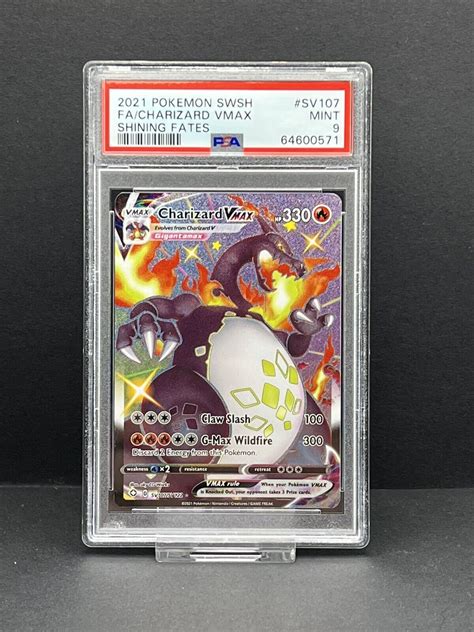 Mavin Charizard Vmax PSA 9 Pokemon Shining Fates Shiny Vault SV107 SV122