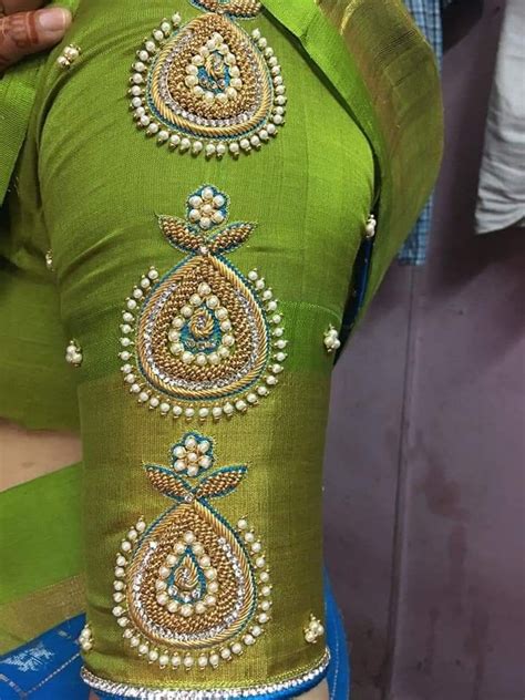 Pin By Almeenaprabhu On Embroidery N Aari Work Embroidery Blouse