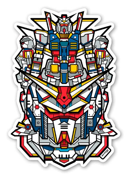 Gundam Cortadas Loja Stickerapp