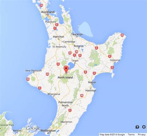 Where is Mount Tongariro on map NZ North Island