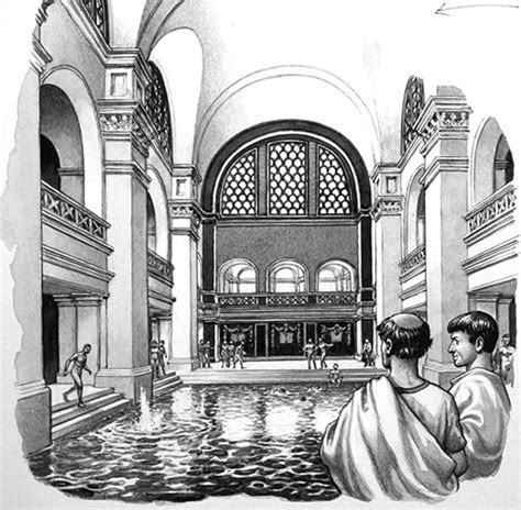 The Great Roman Bath At Bath By Patrick Nicolle At The Illustration Art