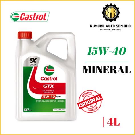 Btl Original Castrol Gtx Mineral Engine Oil W L Proton Saga