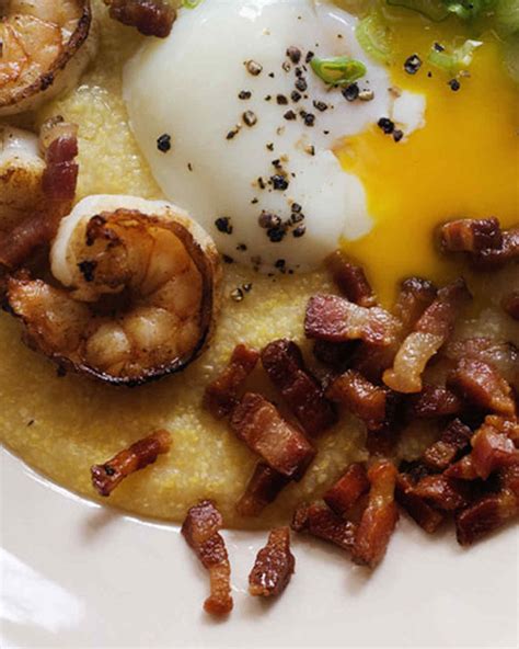 Shrimp and Grits with Poached Eggs Recipe | Martha Stewart