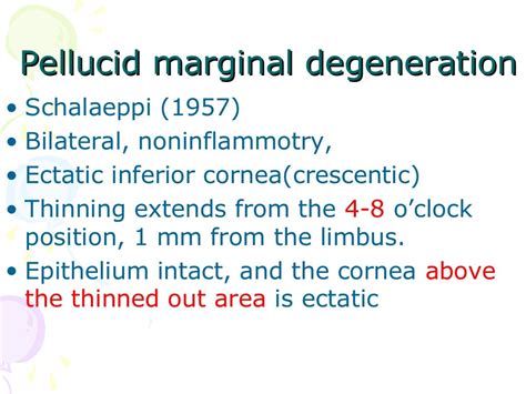 Pellucid marginal degeneration