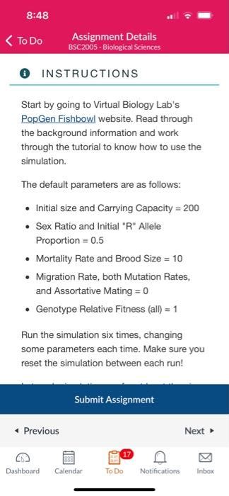 Start By Going To Virtual Biology Lab S Popgen Chegg