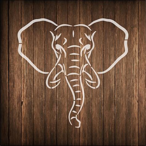 Elephant Head Stencil Elephant Stencil Animal Stencil | Etsy