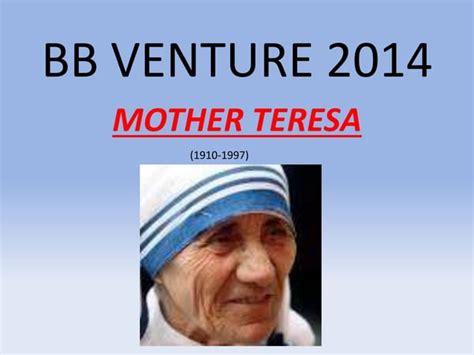 Mother Teresa Ppt