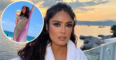 56 Year Old Salma Hayek Flaunts Her Bikini Body In New Tropical Photo