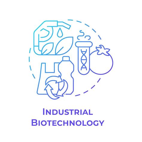 Industrial Biotecnología Azul Degradado Concepto Icono Biodegradable Materiales Ambiental