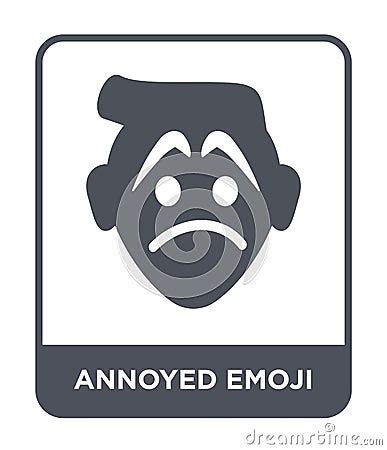 Annoyed Emoji Icon In Trendy Design Style. Annoyed Emoji Icon Isolated ...