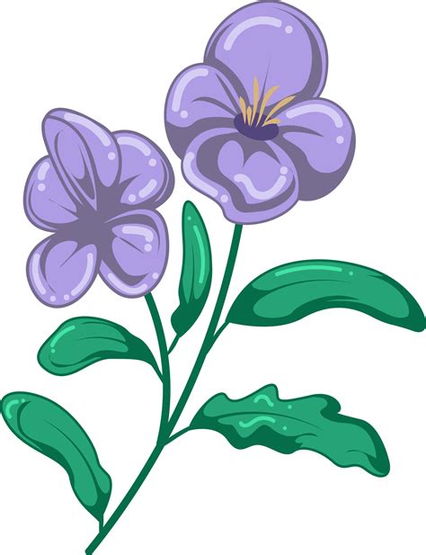 violet february month birth flower illustration 18795060 PNG