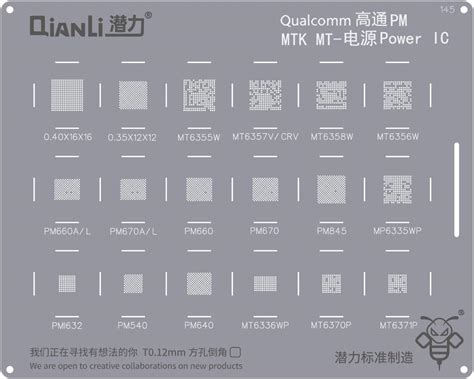 Amazon Qianli Bumblebee Reballing Stencil QS145 Qualcomm PM MTK MT