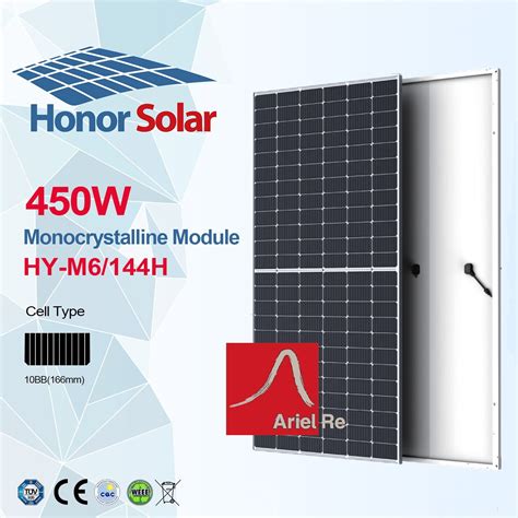 Solar Energy System Renewable Energy Mono Perc Cell Factory Price 450W