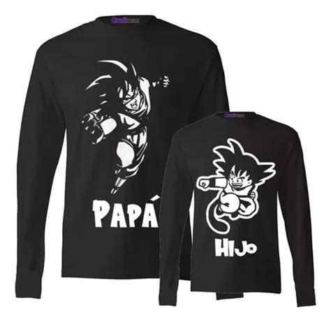 Pack Polera Ml Pap Hijo Dbz D A Del Padre Grafimax