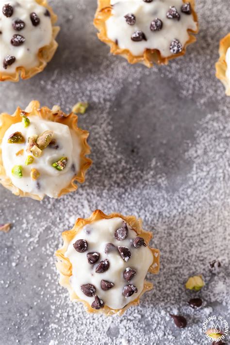 Mini Phyllo Cannoli Bites Cooking On The Front Burner