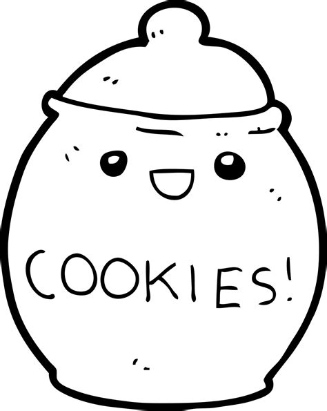 cute cartoon cookie jar  vector art  vecteezy
