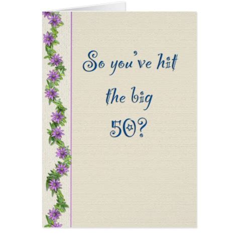 Humorous 50th Birthday Cards Humorous 50th Birthday Card Templates