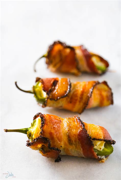 Bacon Wrapped Jalapeno Popper Appetizer Recipe Sober Julie