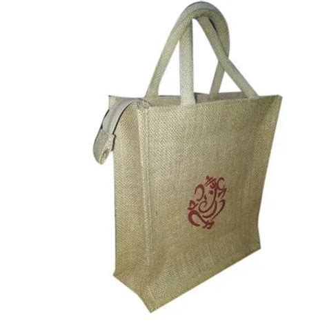 Loop Handle Printed Jute Fashion Shopping Bags Size 9x10x4 Inch At Rs