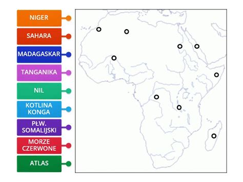 MAPA AFRYKI Rysunek Z Opisami