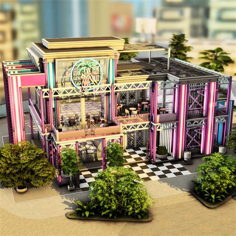 Karaoke Bar Planet Honey Pop Renovation The Sims Rooms Lots