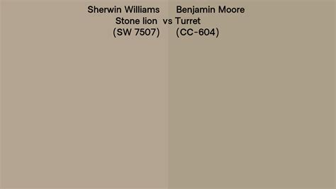 Sherwin Williams Stone Lion Sw 7507 Vs Benjamin Moore Turret Cc 604