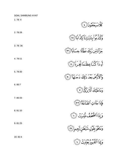 DOCX Soal Sambung Ayat DOKUMEN TIPS