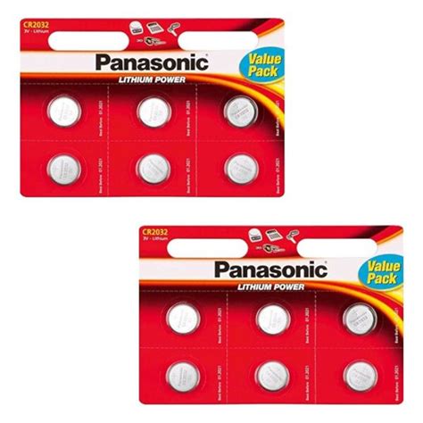 12 X PANASONIC CR2032 Lithium 3Volt CR 2032 BLISTER NEU 7 30