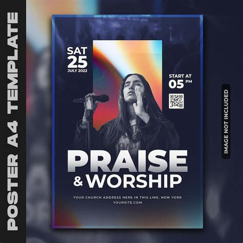 Premium Psd Praise And Worship Flyer Template Design