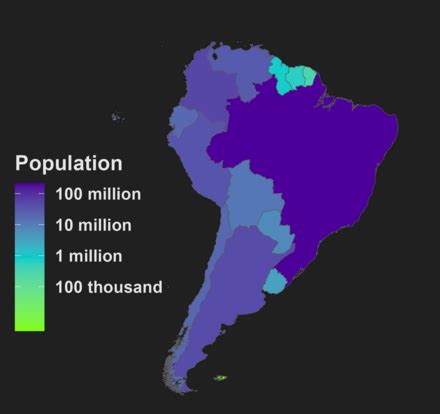 South America Population Map - Winne Karalynn