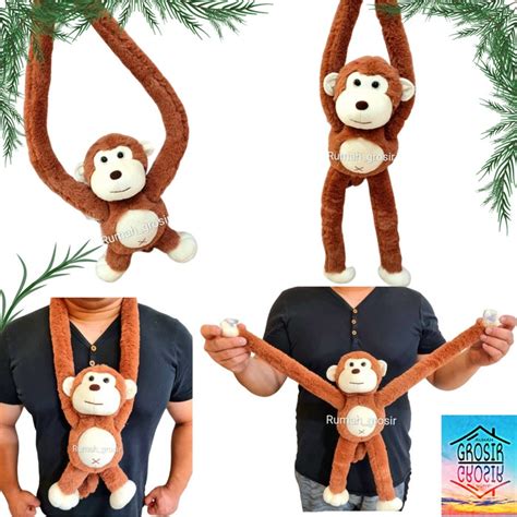 Jual Boneka Monyet Monkey Plush Mewah Lucu Tangan Bisa Panjang Pendek