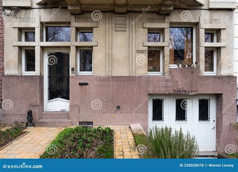 Art Deco Brick Apartment Building In London England Editorial Image