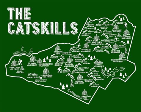 The Catskills Map Print – Whereabouts Shop