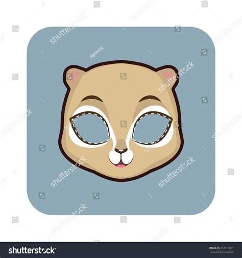 Squirrel Mask Various Festivities Parties Activities Stock Vector